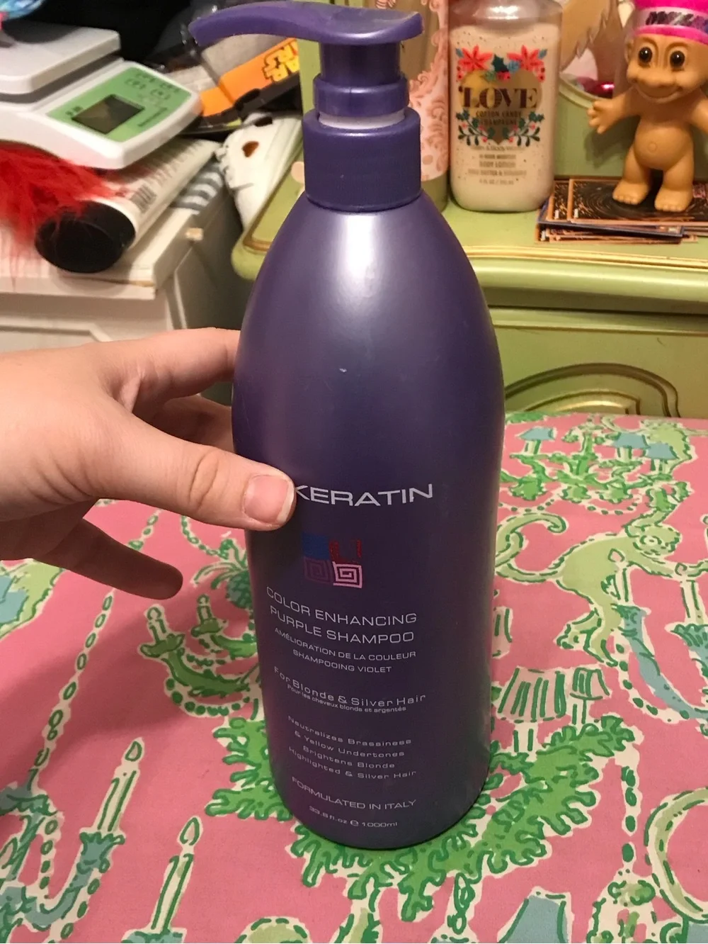Bio Keratin Color Enhancing Purple Shampoo for Blonde & Silver Hair 1000 ml